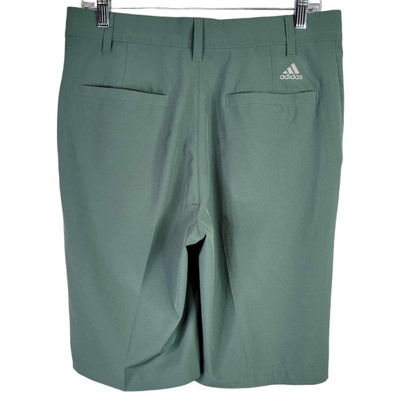 Adidas Men's Golf Shorts Chino Green Size 30 Stretch Pocket Logo Button - Picture 3 of 13